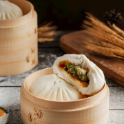 Handmade Shiitake Mushroom and Bok Choy Bao (4 Pcs)